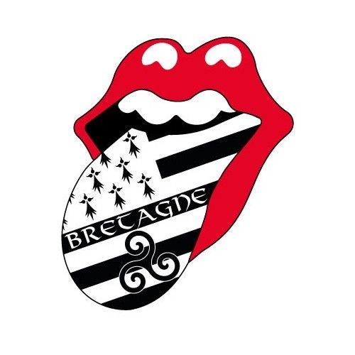 Rolling Stones Bretagne Breizh Autocollant Adhésif Sticker Logo 434 - Taille : 4 Cm