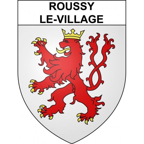 Roussy-Le-Village 57 Ville Sticker Blason Écusson Autocollant Adhésif - Taille : 12 Cm