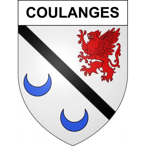 Coulanges 41 Ville Sticker Blason Écusson Autocollant Adhésif - 17 Cm