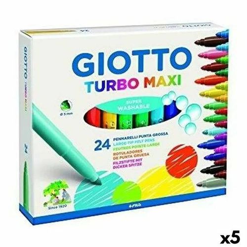 Marqueurs - Giotto - Turbo Maxi - Multicolore - 5 Unités