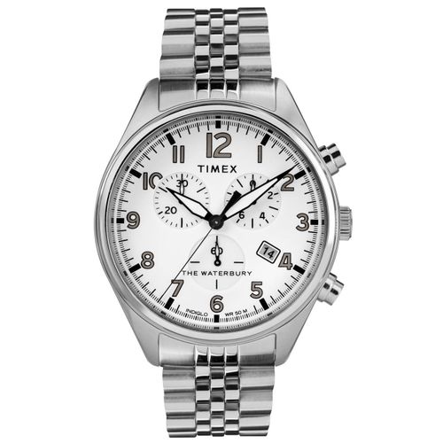 Timex Montre Argent Chronographe Hommes The Waterbury Chrono Tw2r88500