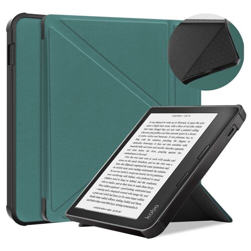 Coque Pour Kobo Libra 2 (7 Pouces) Ebook,Etui Housse De Protection Pour Kobo Libra 2 (7 Pouces) Ereader,Veille/Réveil Automatique Protection Cas,Vert