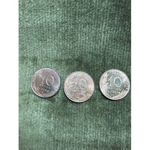 Lot De 3 Pièces De 10 Centimes 1995 1996 Et 1997