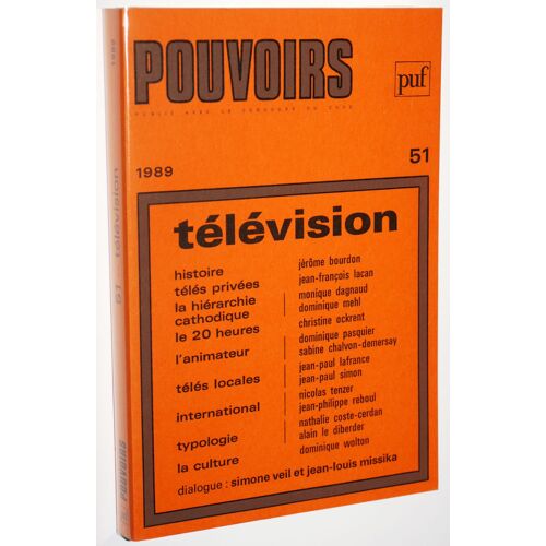 Pouvoirs, Rev. Fse Études Constitutionnelles & Politiques  N° 51 : Télévision