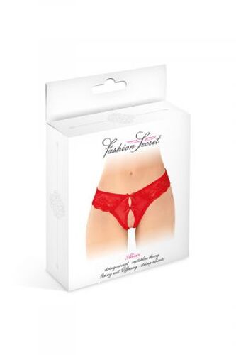 String Ouvert Alicia Rouge - Fashion Secret - Tu - Rouge