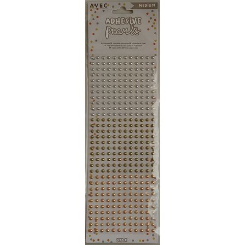 372 Demi Perles Autocollantes - Doré, Argent, Bronze - Scrapbooking, Carterie, Décoration...