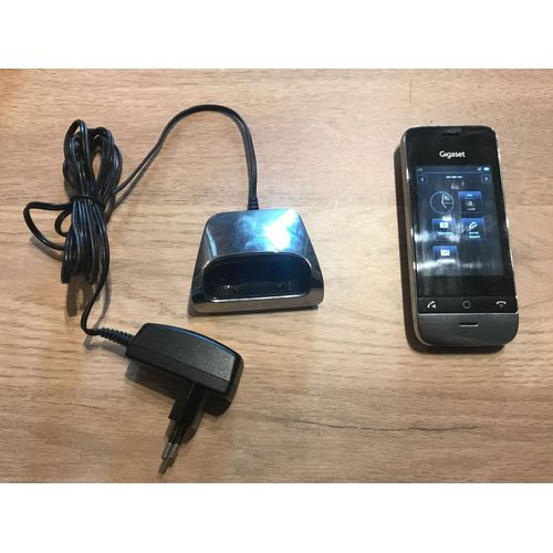 Gigaset SL910 - Téléphone sans fil - avec Interface Bluetooth avec ID d'appelant - DECT\GAP - (conférence) à trois capacité d'appel - noir piano, métal