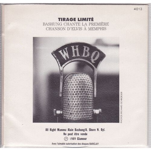 Alain Bashung - That's All Right - Cd Single Promo (1989)