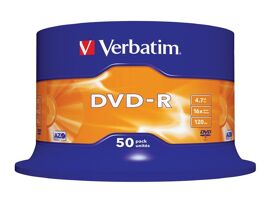 Verbatim - 50 x DVD-R - 4.7 Go 16x - argent mat - spindle