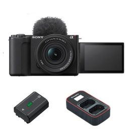 Sony ZV-E10 II + 16-50mm f/3.5- 36 OSS II (Noir)+Batterie Sony NP-FZ100+Chargeur de batterie Kingma