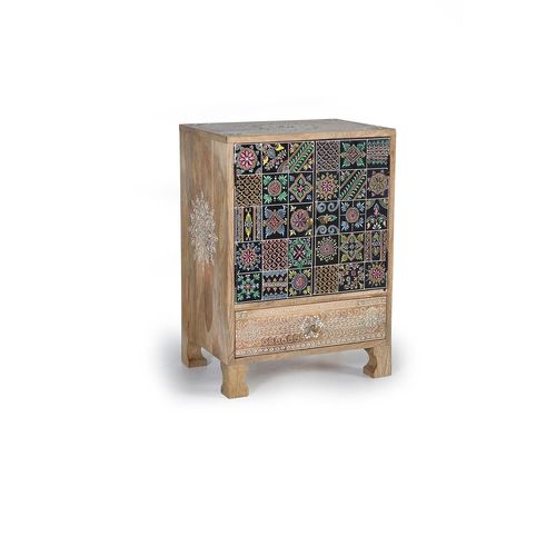 Meuble téléphone manguier et peints à la main