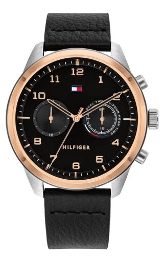 Tommy Hilfiger Montre Noir Multi-Cadrans Hommes Patrick 1791786