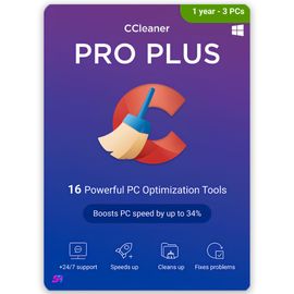 Ccleaner Professional Plus - 3 Appareils 1 An (Windows) | Disponible Exclusivement Sur Safelicenses