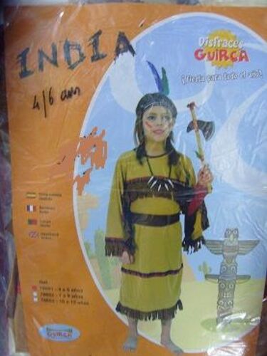 Costume Enfant Indienne 4/6 Ans