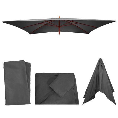 Housse De Rechange Pour Parasol En Bois Florida 2x3m, Housse De Parasol De Jardin   Anthracite