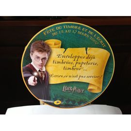 La Poste Publicité Campagne Mars 2007 Harry Potter Plaque Ronde Carton Laqué R° V°
