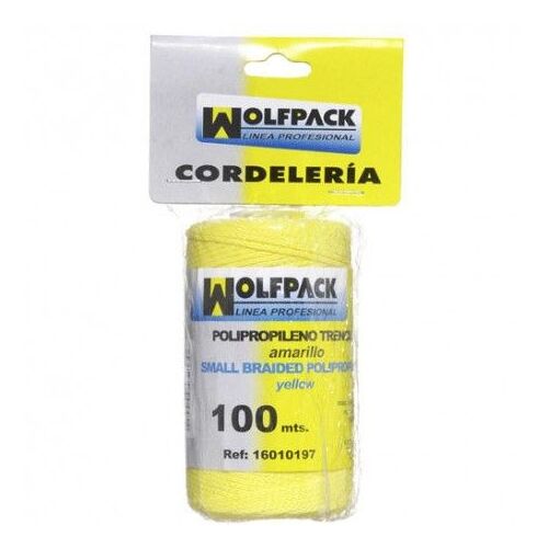 Corde tressée polypropylène jaune (bobine 100 mètres)