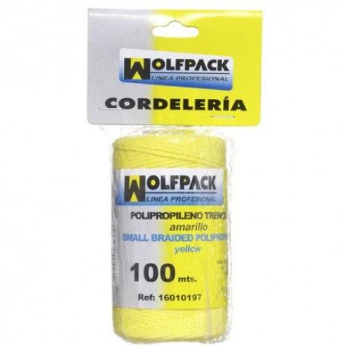 Corde tressée polypropylène jaune (bobine 100 mètres)