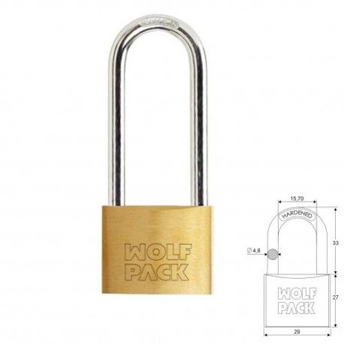Cadenas Wolfpack laiton anse longue 30 mm.