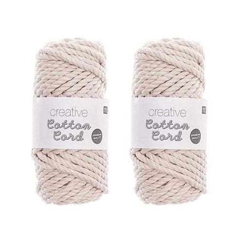 2 Pelotes De Corde En Coton 25 M - Ecru