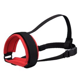 Muselière Réglable Pour Chien,Couvre-Bouche Anti-Mordant,Respirant,Élastique,Doux,Nylon,Petit,Moyen,Grand Chien,Chiot,Conception De Structure - Type Rouge-L