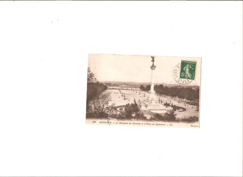 Bordeaux Le Monument Des Girondins Et La Place Des Quinconces 1918