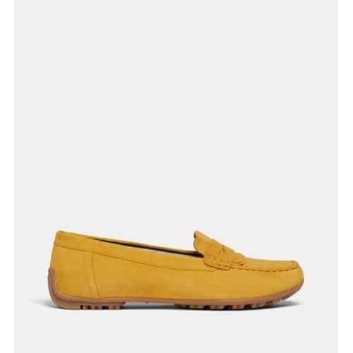 Chaussures Geox Mocassins Kosmopolis Cuir Suède Jaune