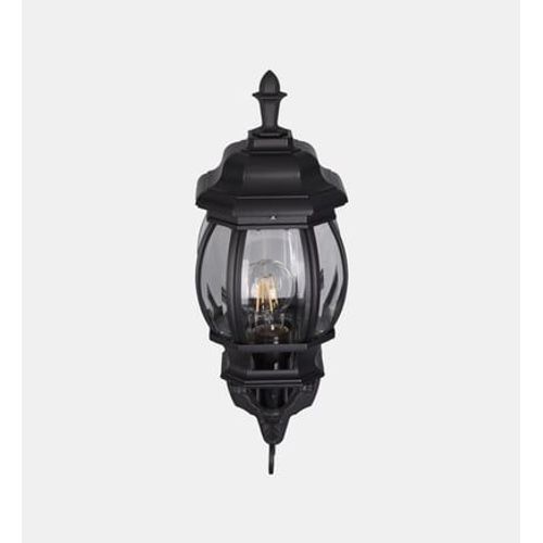 Trio Lighting - Applique Murale Montante Elvo E27 - Trio - Ip 44 - Filaire - Noir Mat - Noir