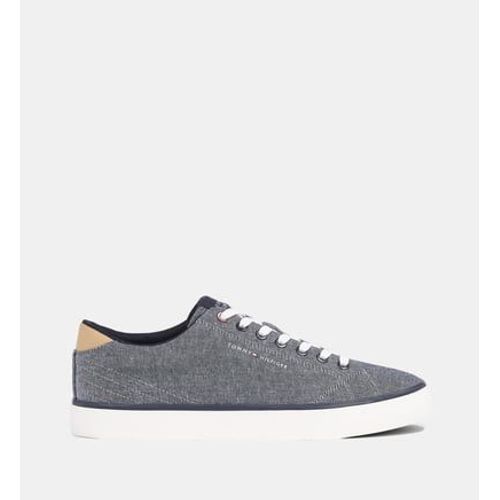 Tommy Hilfiger Baskets Basses En Toile De Chambray Bleu