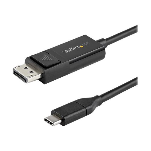 StarTech.com Câble USB Type-C vers DisplayPort 1.2 (bidirectionnel) - 2 m - Câble DisplayPort - USB-C (M) pour DisplayPort (M) - USB 3.1 / Thunderbolt 3 / DisplayPort 1.2 - 2 m - support 4K...