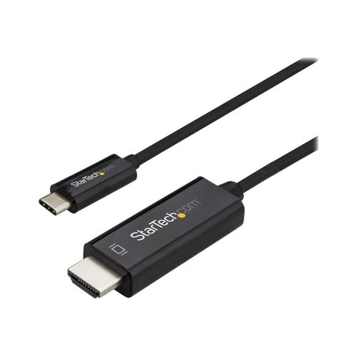 StarTech.com Câble USB C vers HDMI 6 pieds (2 m), câble adaptateur vidéo USB Type C 4K 60 Hz vers HDMI 2.0, compatible Thunderbolt 3, ordinateur portable vers moniteur/écran HDMI, câble DP 1.2 Alt Mode HBR2, noir - câble vidéo USB-C 4K...