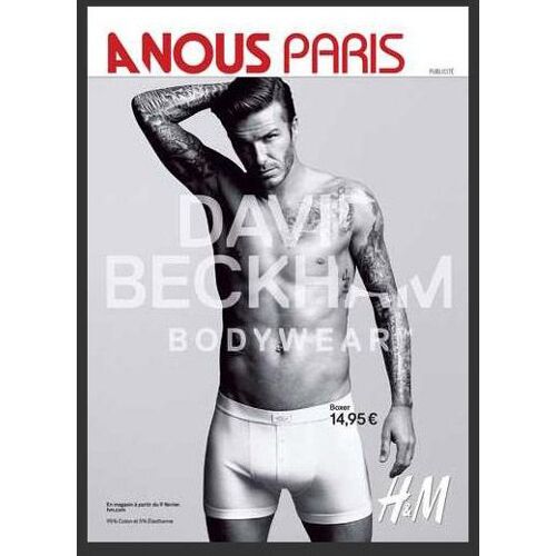 A Nous Paris 551 Février 2012 David Beckham Tatoué En Noir Et Blanc H&m Psg