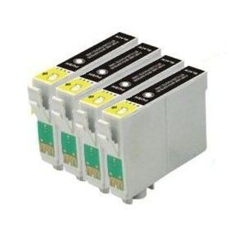 Tonercenter24 - 4 x Epson T0711 Noir Compatible Cartouche Encre pour EPSON STYLUS SX20 SX21 SX100 SX 105 SX115 SX200 SX205 SX215 SX400 SX415 SX515W SX600F SX600FW