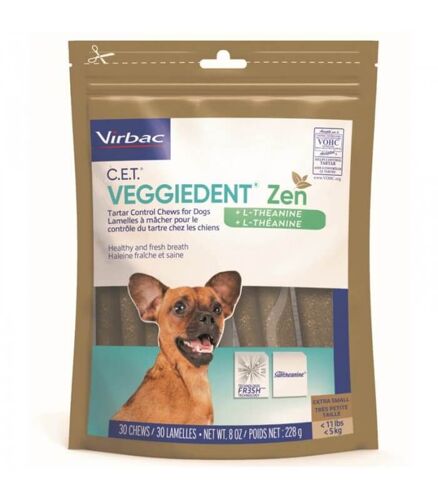 Lamelles Veggiedent Zen T.Xs Chien 15pcs.