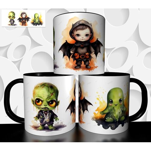 Mug Tasse À Café - Halloween Garcon Fantome Zombie Mignon 2490