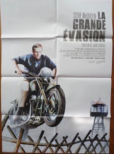 La Grande Évasion De John Sturges Avec Steve Mcqueen, Charles Bronson... - Affiche Originale De Cinéma Format 70 Cm X 100 Cm