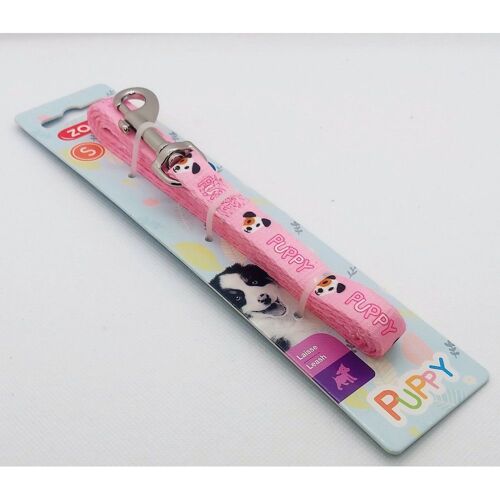 Zolux Laisse Puppy Mascotte. 13 Mm . Longueur 1,20 M. Couleur Rose. Pour Chiots