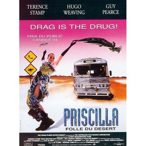 Priscilla, Folle Du Désert- Véritable Affiche De Cinéma Pliée - Format 60x80 Cm - De Stephan Elliott Avec Terence Stamp, Hugo Weaving, Guy Pearce, Stephan Elliott - 1995