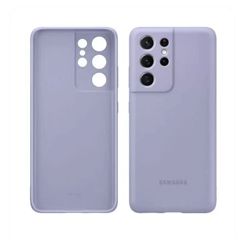 Coque pour Samsung Galaxy S21 Ultra,Étui De Protection Pour Téléphone Portable Silicone - Mauve