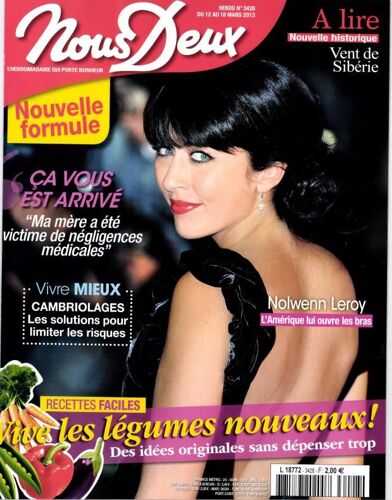 Nous Deux N°3428 Du 12 Au 18 Mars 2013 Avec Nolween Leroy