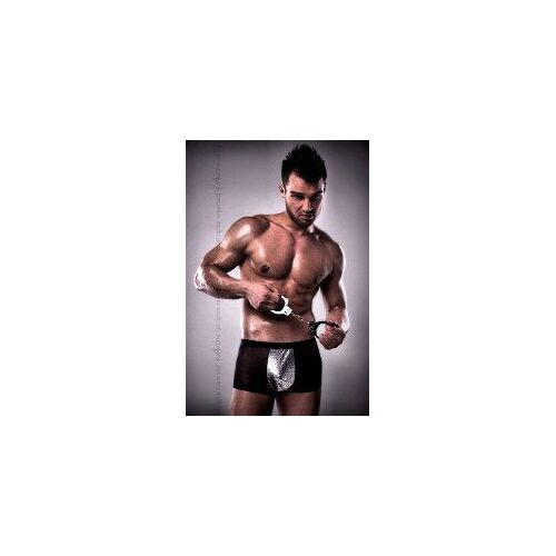 Boxer Noir Et Argent 002 - S-M