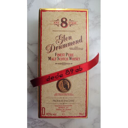 Boîte À Whisky "Glen Drummond " 8 Ans D'äge - Produit D'écosse.