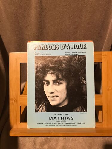 Mathias Parlons D'amour Partition Chant Piano Accords Éd. Tremplin Delphine 1974