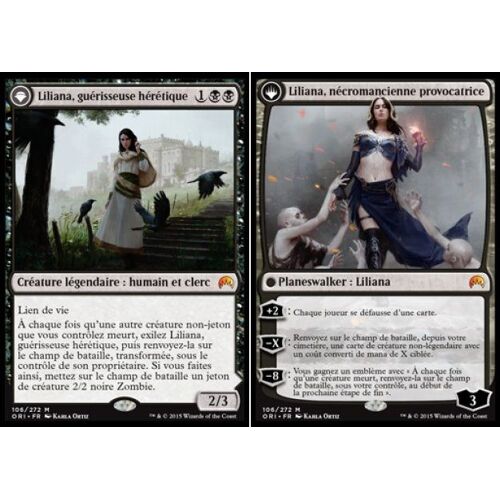 Liliana Guérisseuse Hérétique / Nécromancienne Provocatrice - Planeswalker - Origins - 106/272 Mythic