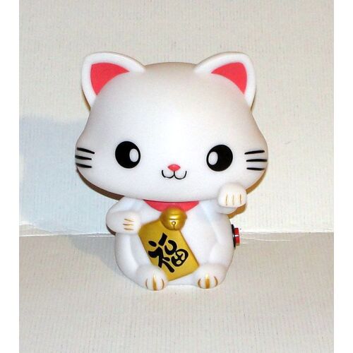 Chat Porte Bonheur Figurine Veilleuse Luki Niko Lumineuse De Plusieurs Couleurs Figurine Lucky Meow