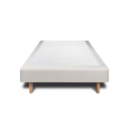 Sommier Tapissier Velours Gris Clair 160x200 H29cm