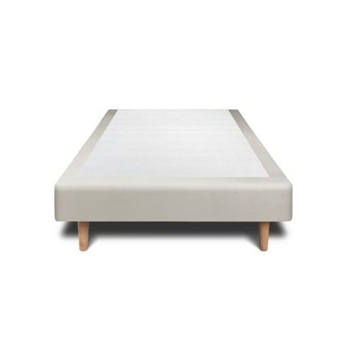 Sommier Tapissier Velours Taupe 160x200 H29cm