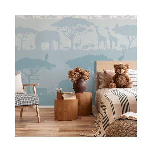 Lé Papiers de Ninon - Papier peint Savane - Bleu