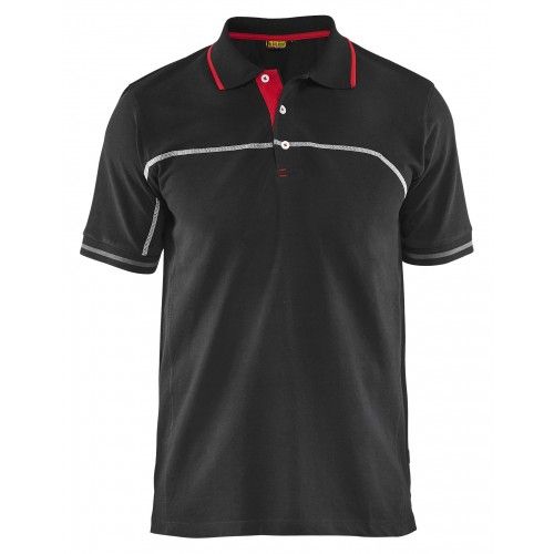 Polo de travail - bicolore 3389 noir/rouge taille S BLAKLADER