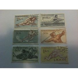 Lot De 6 Timbres Jeux Olympiques Tchécoslovaquie